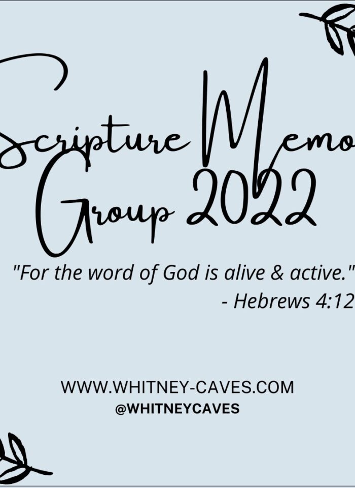 Scripture Memory Group 2022